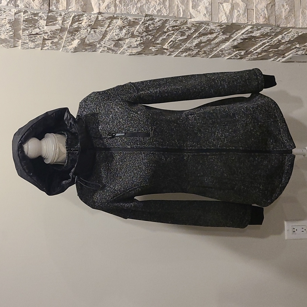 London Fog salt n pepper hooded jacket / coat